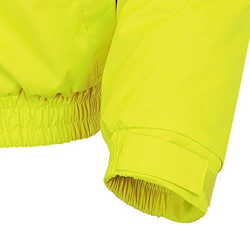 Pioneer V1150260-2XL Winter Quilted Safety Bomber Jacket-Waterproof, Yellow-Green, 2XL - Clothing - Proindustrialequipment