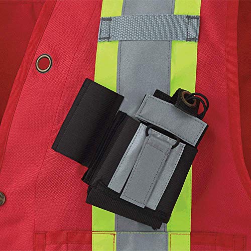 Pioneer CSA Heavy-Duty Reflective Surveyor Work Safety Vest, Radio Pocket and Pen Slots, Red, L, V1010510-L - Clothing - Proindustrialequipment