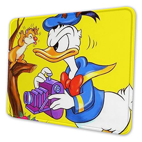 Mouse Pad - Donald Duck with Squirrel Gaming Mouse Mat, Non-Slip Rubber Base Mousepad for Laptop, Computer & PC - Proindustrialequipment