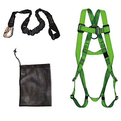 PeakWorks CSA Fall Arrest Kit - 6' POY Shock Absorbing Lanyard With Soft Loop & Snap Hook And 3-Point Adjustable Safety Harness , V8252096 - Fall Protection - Proindustrialequipment