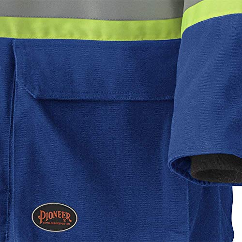 Pioneer V2560210-3XL Flame Resistant Quilted Cotton Safety Parka, Royal-3XL - Clothing - Proindustrialequipment