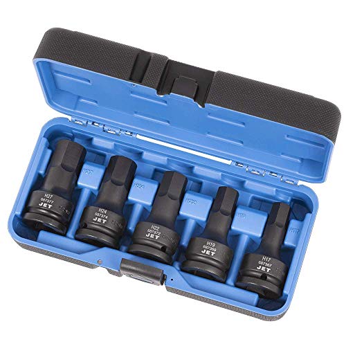 Jet 3/4-inch Drive, 5-Piece 3-inch Metric Professional Hex Bit Impact Socket Set, 610421 - Sockets and Tools Set - Proindustrialequipment