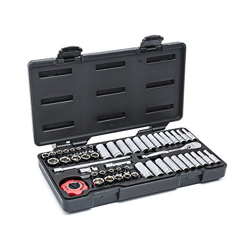 GearWrench 80300 Jeu de douilles 6 pans à entraînement 1/4 pouce, 51 pièces