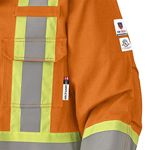 Pioneer V2560250-3XL Flame Resistant Quilted Cotton Safety Parka, Orange-3XL - Clothing - Proindustrialequipment