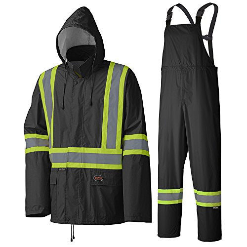 Pioneer V1080170-XL Waterproof Lightweight Jacket and Pants Combo, Rainsuit, Black, XL - Clothing - Proindustrialequipment