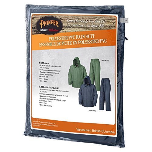 Pioneer V3040140-XL Sealed Seams Waterproof Jacket and Pants Combo, Green, XL - Clothing - Proindustrialequipment