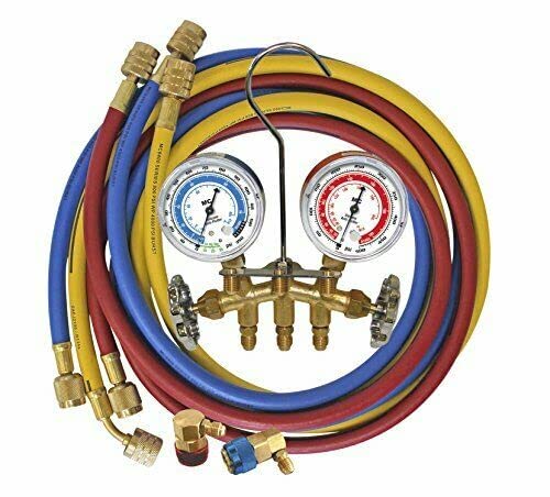 MASTERCOOL - Juego de manómetros dobles de latón 134A / 1234Yf (66661-AYF)