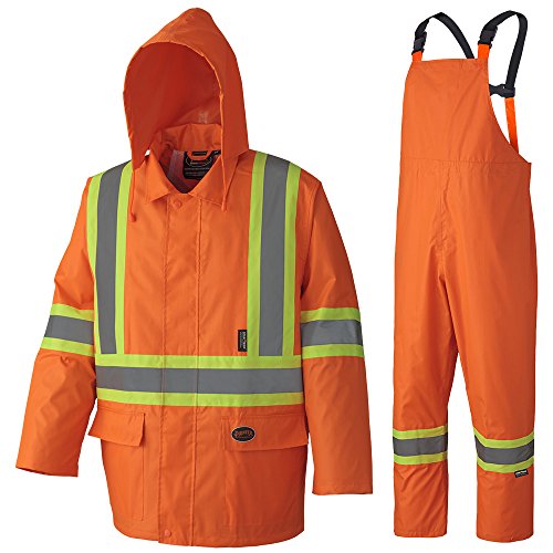 Pioneer V1080250-4XL Heavy-Duty High Visibility Jacket and Pants Combo, Orange, 4XL - Clothing - Proindustrialequipment