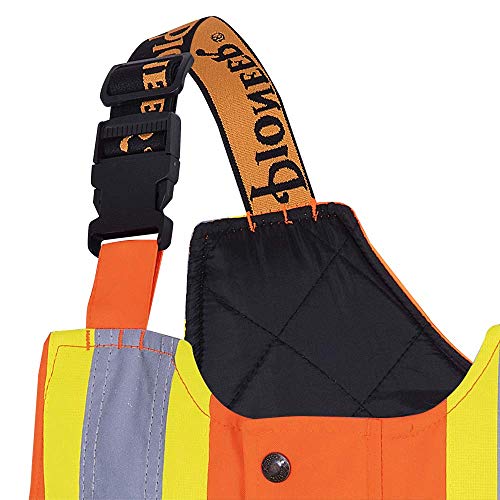 Pioneer V1120651-XL Insulated Waterproof Work Overall - Easy Boot Access, Hi-Vis Bib Pants, Men, Orange, XL - Clothing - Proindustrialequipment