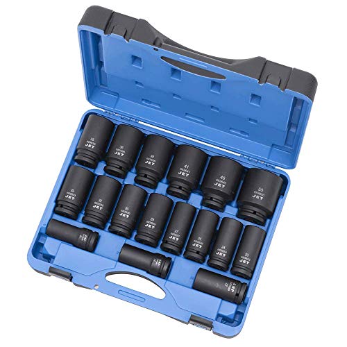 Jet 3/4-inch Drive, 17-Piece Deep Metric Professional Impact Socket Set, 6 Point, 610408 - Sockets and Tools Set - Proindustrialequipment