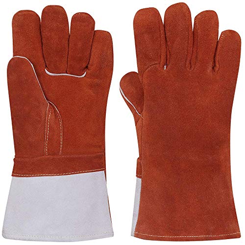 Pioneer V5240330-O/S High Heat Leather Glove, Red Universal - Clothing - Proindustrialequipment