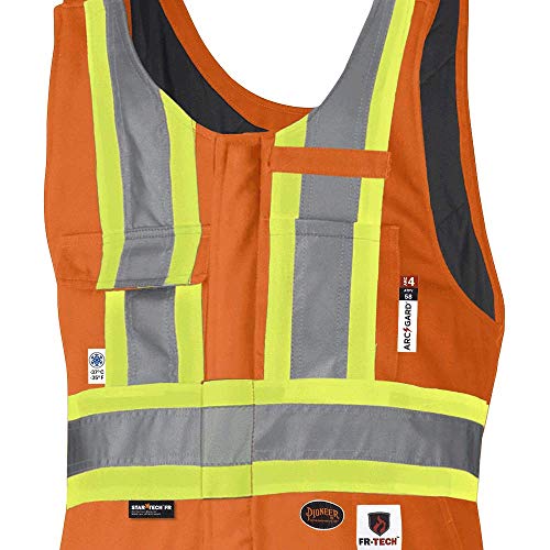 Pioneer ARC 4 FR CSA Insulated Overall Bib Work Pants,7 Pockets, Reflective Stripe, Orange, 2XL, V2560351-2XL - Clothing - Proindustrialequipment