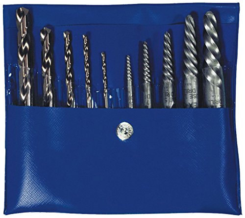 Irwin Tools 11118 Ensemble de 10 extracteurs de vis à cannelure en spirale avec forets en acier allié au cobalt de longueur Jobber