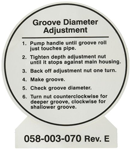 Ridgid 49262 Label, Depth Adjustment - Plumbing Tools - Proindustrialequipment