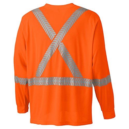 Pioneer V1052250-2XL Hi-Vis Ultra-Cool Ultra-Breathable Safety T-Shirt, Long Sleeve, Orange, 2XL - Clothing - Proindustrialequipment