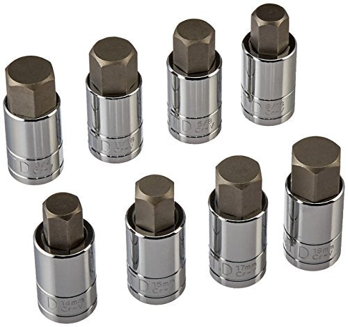 ATD Tools 13788 Large 8-Piece SAE/Metric Hex Bit Socket Set - Proindustrialequipment