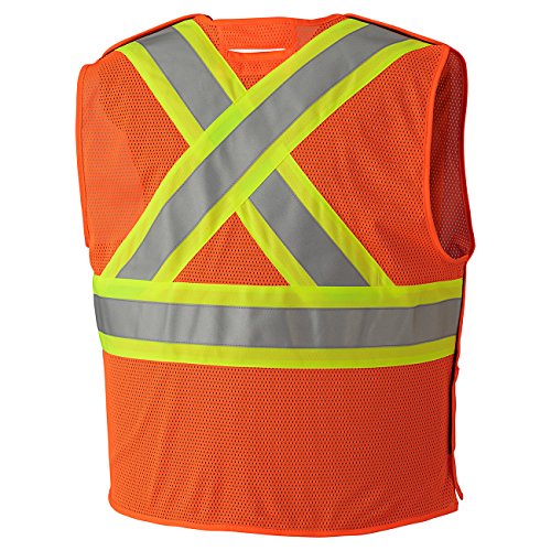 Pioneer FR High Visibility Breathable Tear-Away Safety Vest, Adjustable Size, Orange, S/M, V2510850-S/M - Clothing - Proindustrialequipment