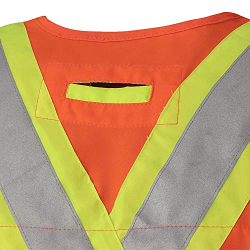 Pioneer Lightweight Durable Hi Vis Surveyor Safety Vest, Multi-Pocket, Snap Button, Orange, 2XL, V1010150-2XL - Clothing - Proindustrialequipment