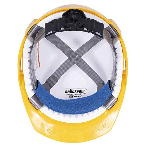 Sellstrom CSA Type 2 Class E Front Brim Hard Hat, 4-Point Suspension With Height Adjustments and Accessory Slots, Yellow, S69310 - Fall Protection - Proindustrialequipment
