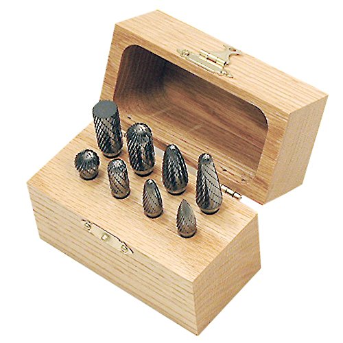 Jet 533904-8-Piece Jet-Kut Carbide Bur Set in Wooden Box - Jet - Proindustrialequipment