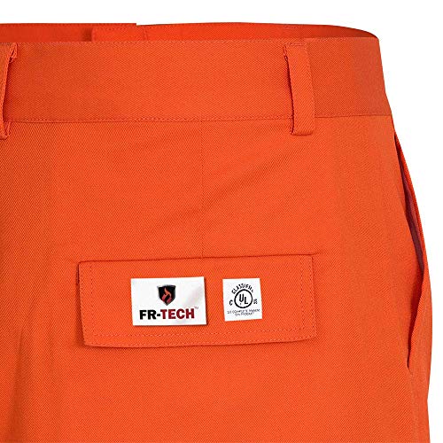Pioneer ARC 2 Premium Cotton and Nylon Flame Resistant Work Pants, 4 Pockets, Hi Vis Reflective Stripe, Orange, 30X30, V2540550-30x30 - Clothing - Proindustrialequipment
