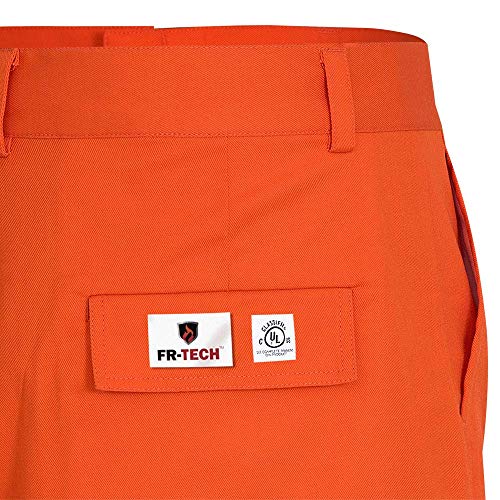 Pioneer ARC 2 Premium Cotton and Nylon Flame Resistant Work Pants, 4 Pockets, Hi Vis Reflective Stripe, Orange, 40X30, V2540550-40x30 - Clothing - Proindustrialequipment