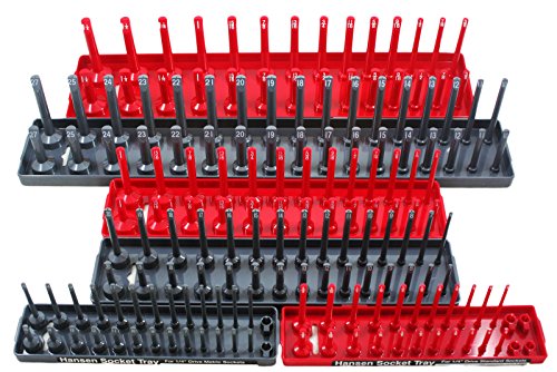 Hansen Global hansen92000 SAE & Metric Socket Storage Trays - 6 Piece Set
