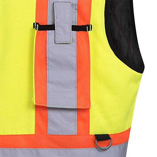 Pioneer V1022460-5XL Hi-Viz Reversible Insulated Safety Vest - Hi-Viz Yellow/Green, 5XL - Clothing - Proindustrialequipment