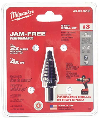 Milwaukee 48-89-9203 Broca escalonada n.º 3 1/4" - 3/4"