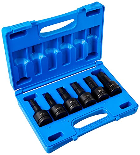 Grey Pneumatic (8196MH) 3/4" Drive 6-Piece Hex Driver Metric Socket Set
