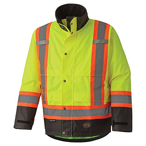 Pioneer V1200260-2XL Heavy-Duty Waterproof Reflective Safety Jacket, Multiple Ventilation Panels, Green, 2XL - Clothing - Proindustrialequipment