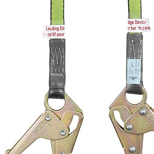 PeakWorks V8455277-5LE LE SRL - 1" Webbing - Aluminum Housing - Type 2 - Twin Leg - Form Hook - 7.5' - Fall Protection - Proindustrialequipment