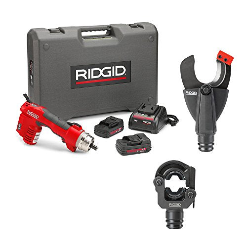 Ridgid 56498 RE 6 Electrical Tool Kit with SC-60 Scissor Cutter Head with Cu/AL Blades and LR-60B Die Crimp Head - Plumbing Tools - Proindustrialequipment