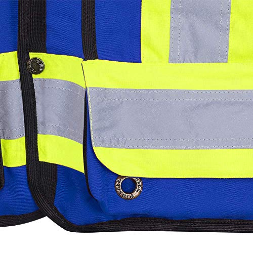 Pioneer V1010180-2XL Hi-Viz Surveyor’s Safety Vest, Royal, 2XL - Clothing - Proindustrialequipment