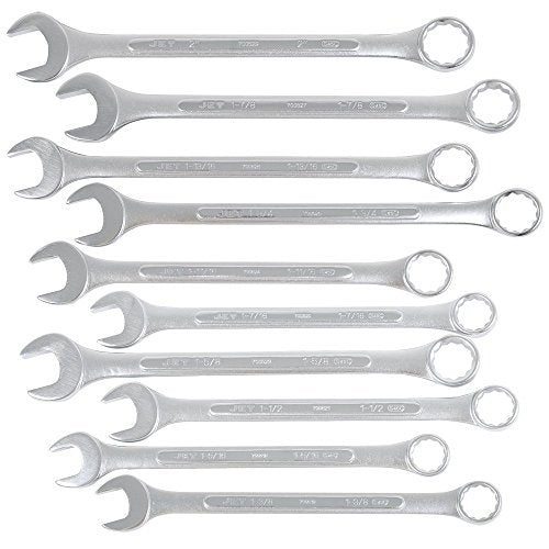 Jet 10-Piece S.A.E. Jumbo Raised Panel Combination Wrench Set, 700128 - Wrenches - Proindustrialequipment