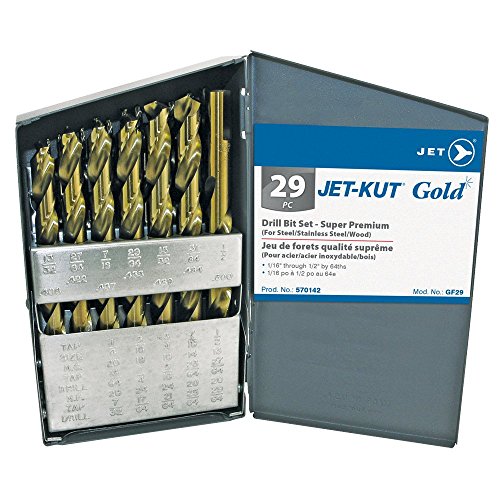 Jet 570142-29-Piece Jet-Kut Gold Drill Bit Set-Super Premium - Drilling - Proindustrialequipment