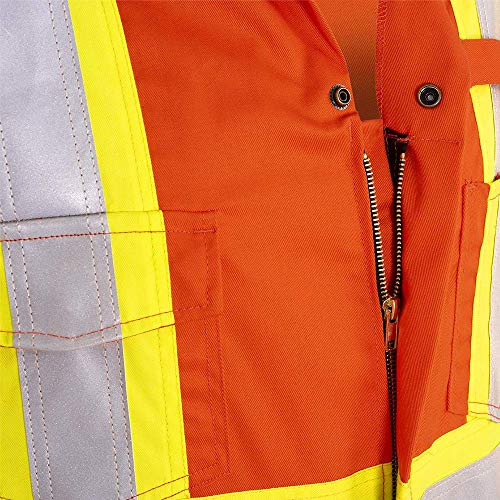 Pioneer Easy Boot Access CSA UL ARC 2 Flame Resistant Work Coverall, Lightweight Hi Vis Premium Cotton Nylon, Tall Fit, Orange, 44, V254065T-44 - Clothing - Proindustrialequipment