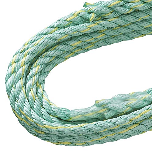 PeakWorks V84014075 - Snap Hook & Back Splice - 75' (22.9 m), 5/8" Polysteel Rope - Fall Protection Vertical Lifeline - Fall Protection - Proindustrialequipment