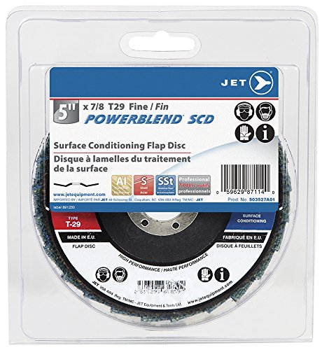 Jet 503527 - A01 5 X 7/8 Fine Powerblend Scd T29 Surface Conditioning Flap Disc-Clamshell Package - Brushes and Discs - Proindustrialequipment