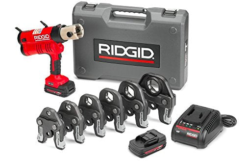 Ridgid 43358 Battery Press Tool Kit with ProPress Jaws, 1/2-Inch - 2-Inch - Ridgid - Proindustrialequipment