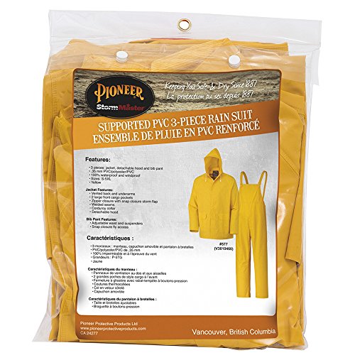 Pioneer V3010461-S Storm Master Waterproof Jacket and Pants Combo, Retail Pack, Yellow, S - Clothing - Proindustrialequipment