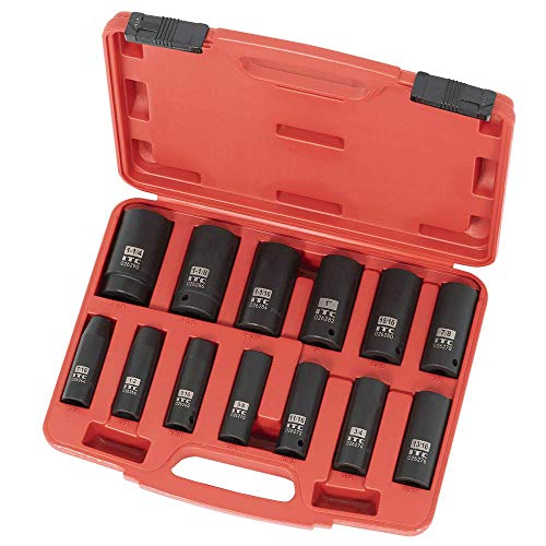 ITC Professional 1/2-inch Drive, 13-Piece Deep SAE Power Impact Socket Set, 6 Point, 20728 - Sockets and Tools Set - Proindustrialequipment
