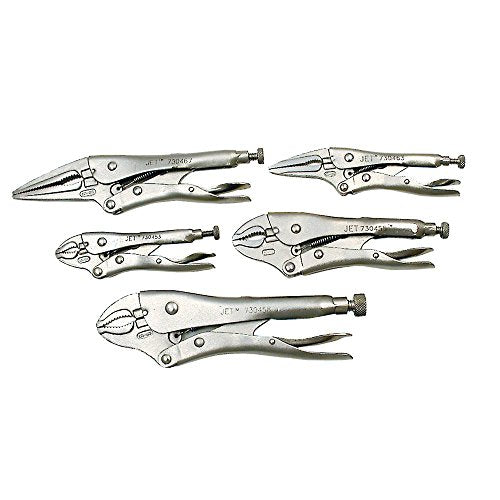 Jet 730335-5-Piece Locking Pliers Set-Super Heavy Duty - Pliers and Wire Strippers - Proindustrialequipment