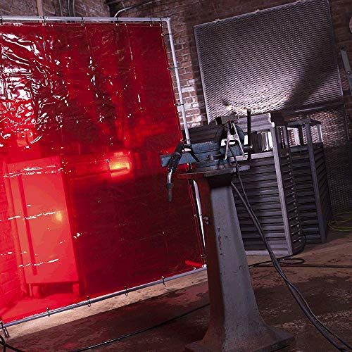 Sellstrom S97330 Welding Curtain with Frame - 6'x6' - Red - Other Protection - Proindustrialequipment