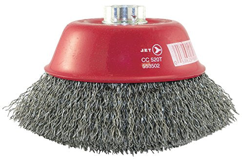 Jet 553502-5 X 5/8-11 Nc Crimped Wire Cup Brush - Brushes and Discs - Proindustrialequipment