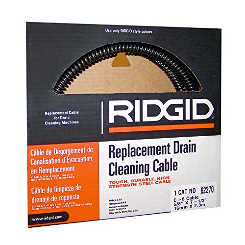 Ridgid 62270 5/8-Inch x 7 1/2-Inch C8 Cable - Threading and Pipe Preparation - Proindustrialequipment