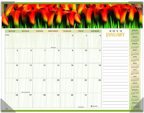 AT-A-GLANCE 2014 Monthly Floral Panoramic Desk Pad, 22 x 17 Inches (89805) - Plumbing Tools - Proindustrialequipment