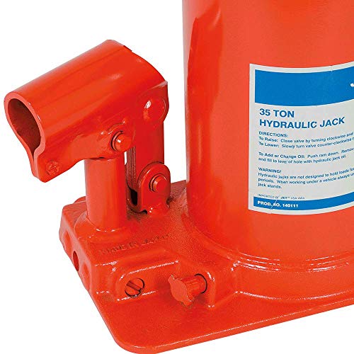 JET 140111 - 35 Ton Hydraulic Bottle Jack-Super Heavy Duty - Proindustrialequipment