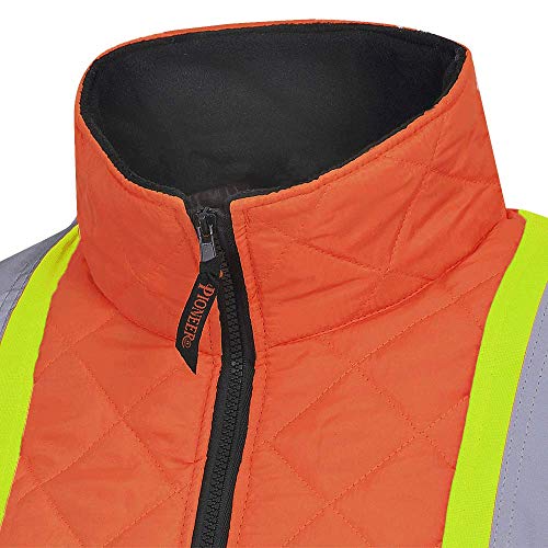 Pioneer V1170150-M High Visibility Quilted Freezer Jacket, Orange, M - Clothing - Proindustrialequipment