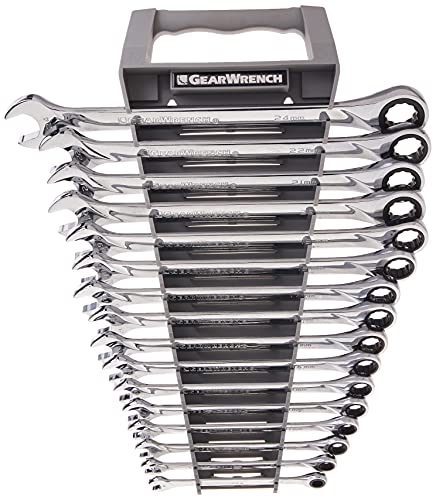 GEARWRENCH Juego de llaves métricas combinadas con trinquete XL, 16 piezas, 12 puntas - 85099